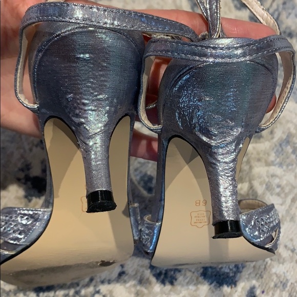 Caparros Silver Lame Heirloom Heels - Picture 4 of 10